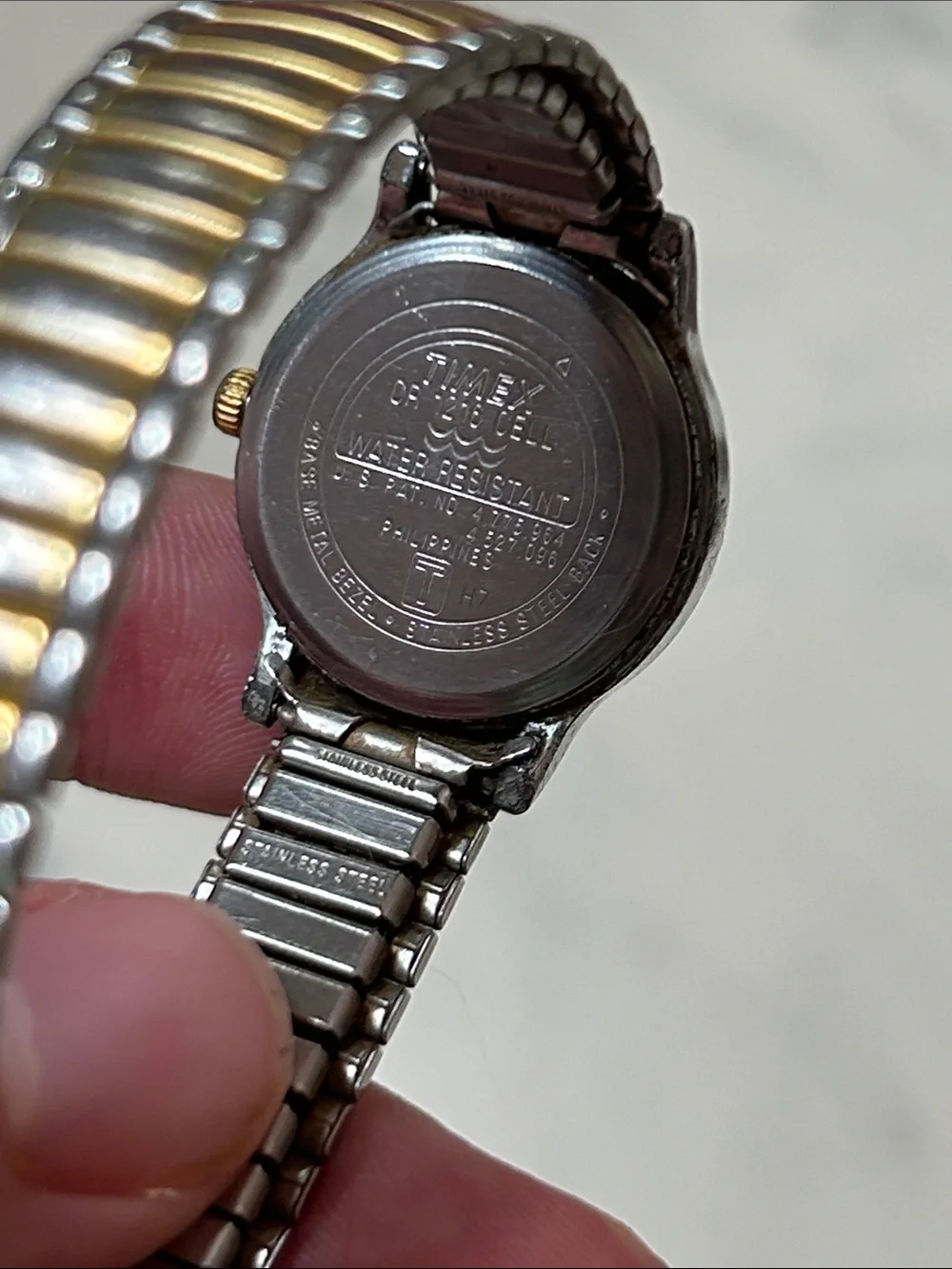 Timex Two-Tone Expansion Band Watch - White Dial